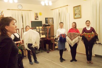 Дети воскресной школы нашего монастыря готовятся к Празднику "Россия - великая судьба"