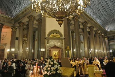 В Казанском соборе Санкт-Петербурга был отслужен молебен о даровании христианского супружества