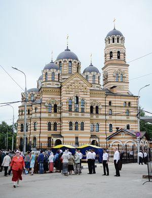 Святейший Патриарх Кирилл&nbsp; совершил&nbsp; чин великого освящения храма св. Иоанна Кронштадтского в Рязани