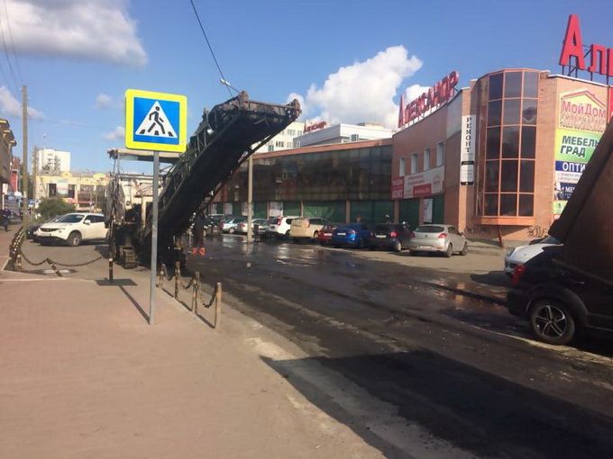 В Архангельске ремонтируют улицу Иоанна Кронштадтского